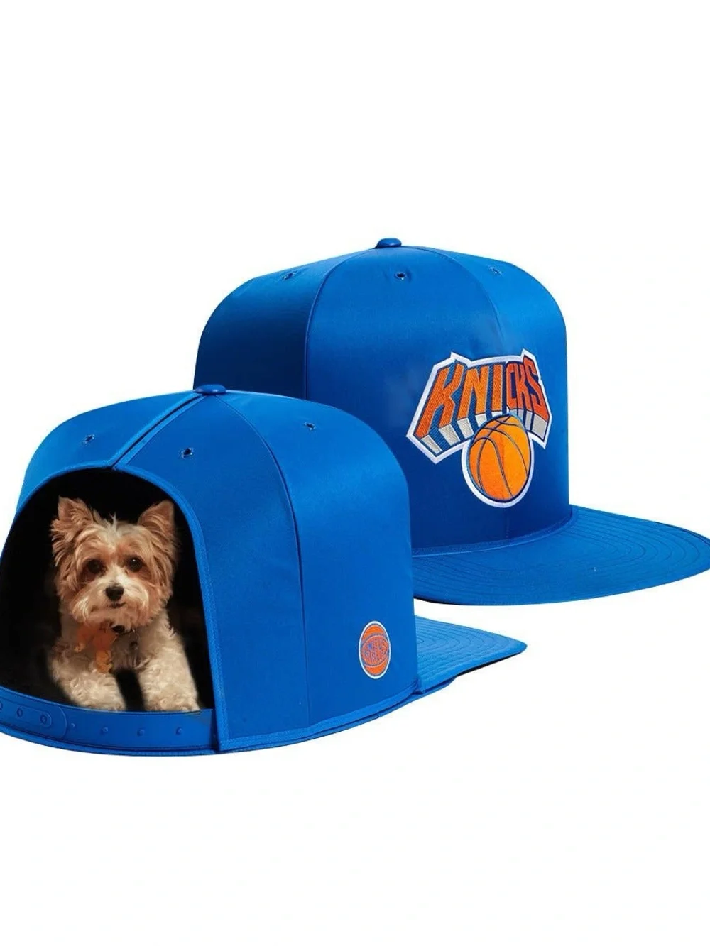 NBA New York Knicks Blue Plush Pet Nap Cap Dog Bed Small 27